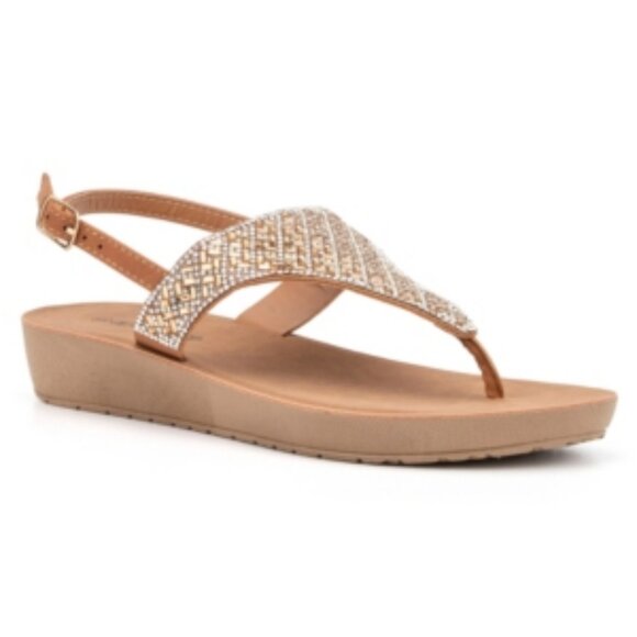 NWT Olivia Miller Women's Beach Dreams Sandals Cognac - Picture 7 of 7